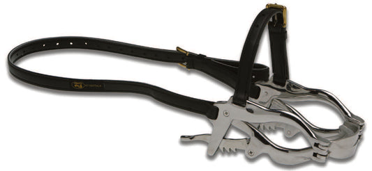 680B-Drop Forged Horse Full Mouth Speculum Biothane Straps